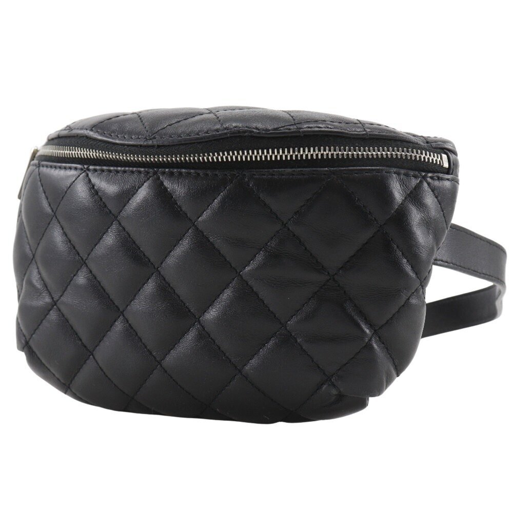CHANEL Black Lambskin Leather Fanny Pack - Picture 2 of 16